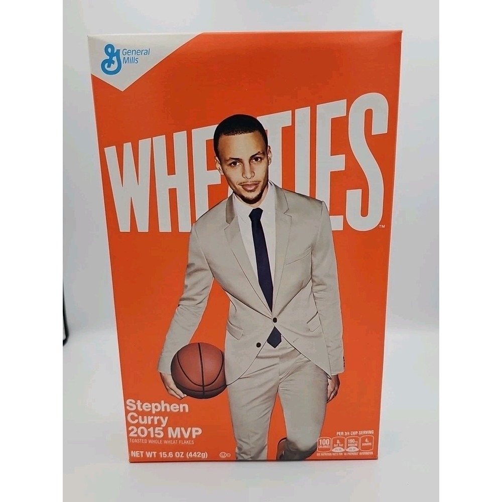 Stephen Curry 2015 MVP Wheaties Cereal Box Unopened Golden State Warriors NBA